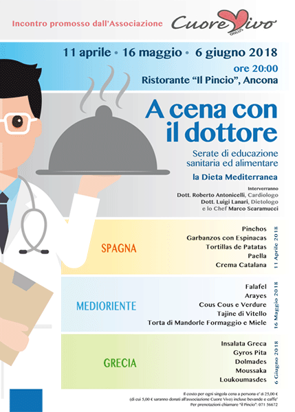 A cena con il dottore: serate di educazione sanitaria e alimentare - La Dieta Mediterranea